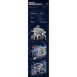 REOBRIX 99003 non  MÁY ĐI BỘ bộ đồ chơi xếp lắp ráp ghép mô hình  STAR REVENGE SCIENCE STATION Kỹ Thuật Công Nghệ Cao Mô Hình Phương Tiện 1378 khối