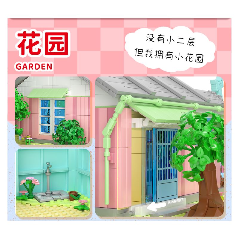 WEKKI 516401 non  NHÀ CỦA CHIBI MARUKO bộ đồ chơi xếp lắp ráp ghép mô hình CHIBI MARUKO CHAN 3138 khối