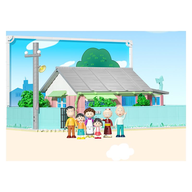 WEKKI 516401 non  NHÀ CỦA CHIBI MARUKO bộ đồ chơi xếp lắp ráp ghép mô hình CHIBI MARUKO CHAN 3138 khối