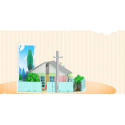 WEKKI 516401 non  NHÀ CỦA CHIBI MARUKO bộ đồ chơi xếp lắp ráp ghép mô hình CHIBI MARUKO CHAN 3138 khối