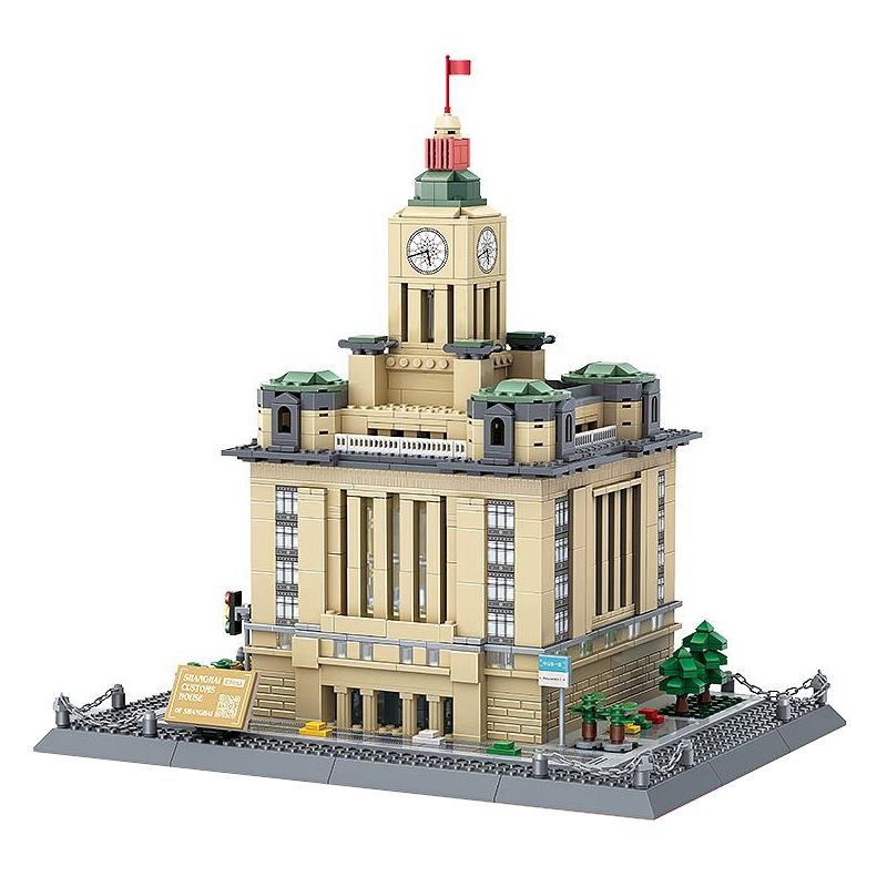 WANGE 6231 non Lego TÒA NHÀ HẢI QUAN BẾN THƯỢNG bộ đồ chơi xếp lắp ráp ghép mô hình Buildings 1243 khối