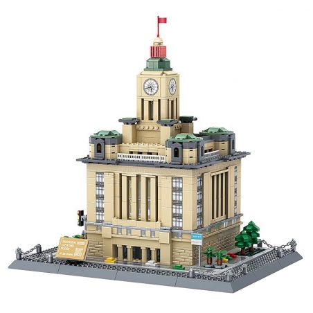 WANGE 6231 non  TÒA NHÀ HẢI QUAN BẾN THƯỢNG bộ đồ chơi xếp lắp ráp ghép mô hình Buildings 1243 khối