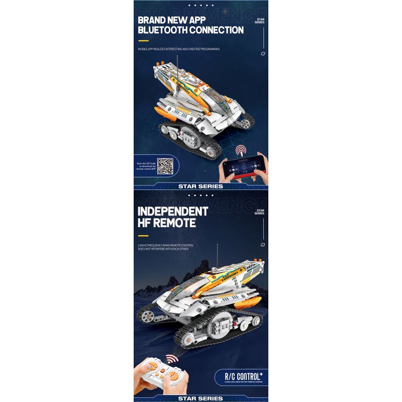 REOBRIX 99001 non  Ô TÔ HÀNG KHÔNG bộ đồ chơi xếp lắp ráp ghép mô hình  STAR REVENGE EXPLORER Kỹ Thuật Công Nghệ Cao Mô Hình Phương Tiện 700 khối