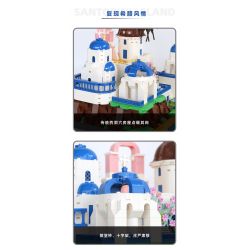 WANGE 6230 non  SANTORINI bộ đồ chơi xếp lắp ráp ghép mô hình Buildings 1372 khối