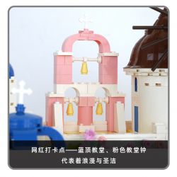 WANGE 6230 non  SANTORINI bộ đồ chơi xếp lắp ráp ghép mô hình Buildings 1372 khối