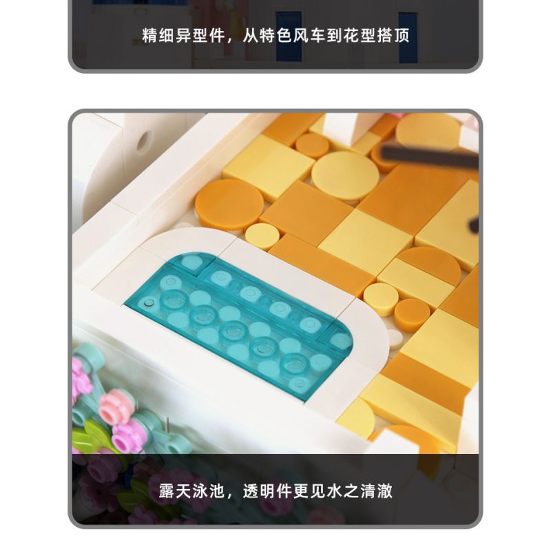 WANGE 6230 non  SANTORINI bộ đồ chơi xếp lắp ráp ghép mô hình Buildings 1372 khối