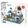 WANGE 6230 non  SANTORINI bộ đồ chơi xếp lắp ráp ghép mô hình Buildings 1372 khối