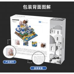 WANGE 6230 non  SANTORINI bộ đồ chơi xếp lắp ráp ghép mô hình Buildings 1372 khối