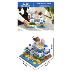 WANGE 6230 non  SANTORINI bộ đồ chơi xếp lắp ráp ghép mô hình Buildings 1372 khối