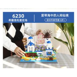 WANGE 6230 non  SANTORINI bộ đồ chơi xếp lắp ráp ghép mô hình Buildings 1372 khối
