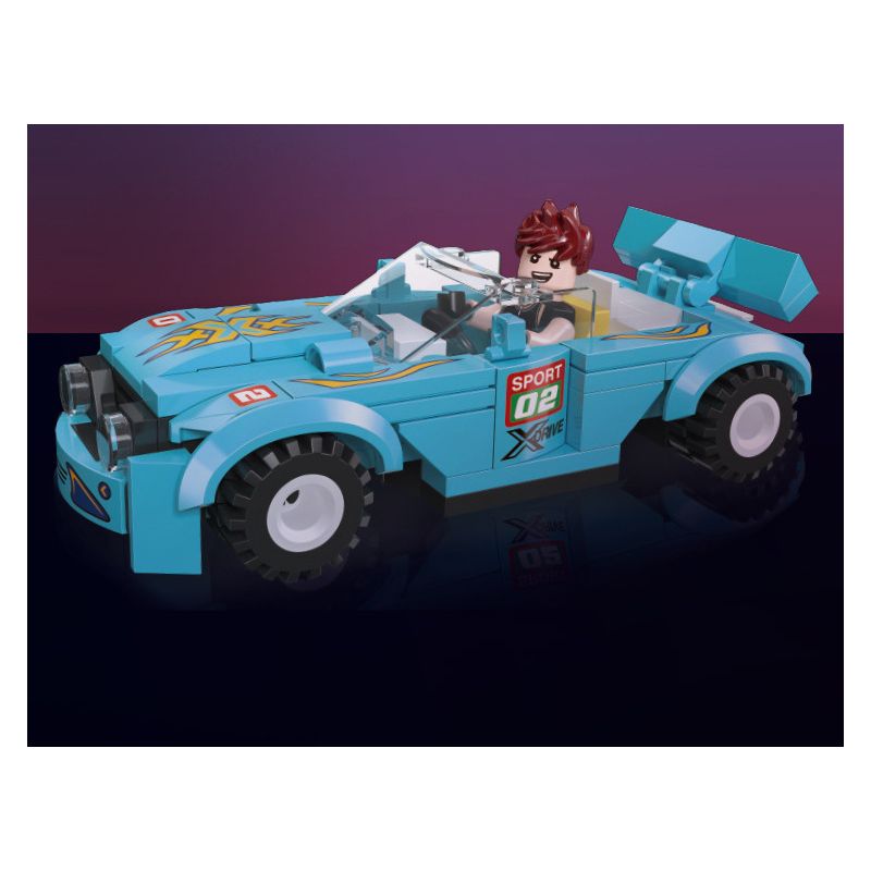 JIESTAR 92500 non  NHỰA ĐƯỜNG 6 MÔ HÌNH bộ đồ chơi xếp lắp ráp ghép mô hình Racers Đua Tốc Độ 666 khối