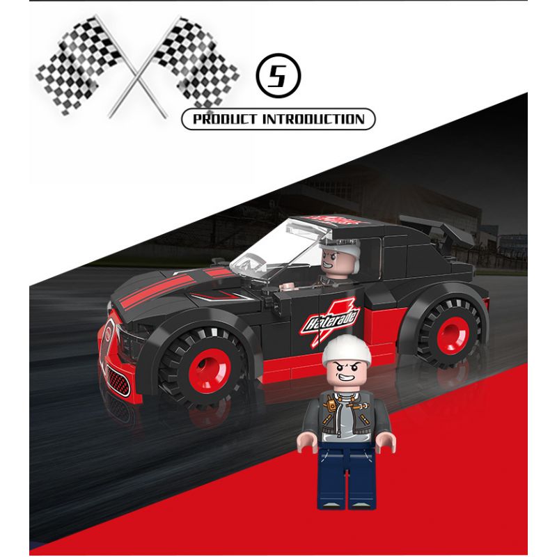 JIESTAR 92500 non  NHỰA ĐƯỜNG 6 MÔ HÌNH bộ đồ chơi xếp lắp ráp ghép mô hình Racers Đua Tốc Độ 666 khối