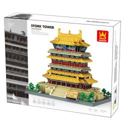 WANGE 6229 non  THÁP GUANQUE VẬN THÀNH SƠN TÂY TRUNG QUỐC bộ đồ chơi xếp lắp ráp ghép mô hình Buildings 1557 khối