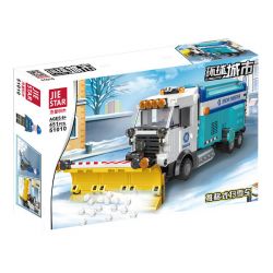 JIESTAR 51010 non  ĐẨY TUYẾT CÀY bộ đồ chơi xếp lắp ráp ghép mô hình City Thành Phố 451 khối