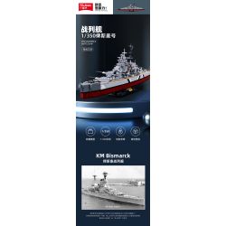 SLUBAN M38-B1102 B1102 1102 M38B1102 38-B1102 non  THIẾT GIÁP HẠM BISMARCK tỷ lệ 1:350 bộ đồ chơi xếp lắp ráp ghép mô hình Creator KMS BISMARCK Sáng Tạo 1849 khối