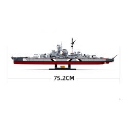 SLUBAN M38-B1102 B1102 1102 M38B1102 38-B1102 non  THIẾT GIÁP HẠM BISMARCK tỷ lệ 1:350 bộ đồ chơi xếp lắp ráp ghép mô hình Creator KMS BISMARCK Sáng Tạo 1849 khối