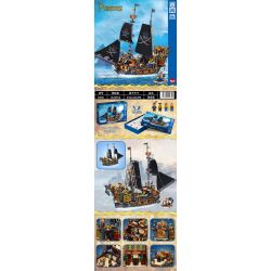 ZHEGAO 01041 non  TÀU CƯỚP BIỂN bộ đồ chơi xếp lắp ráp ghép mô hình PRIATE SHIP 1328 khối