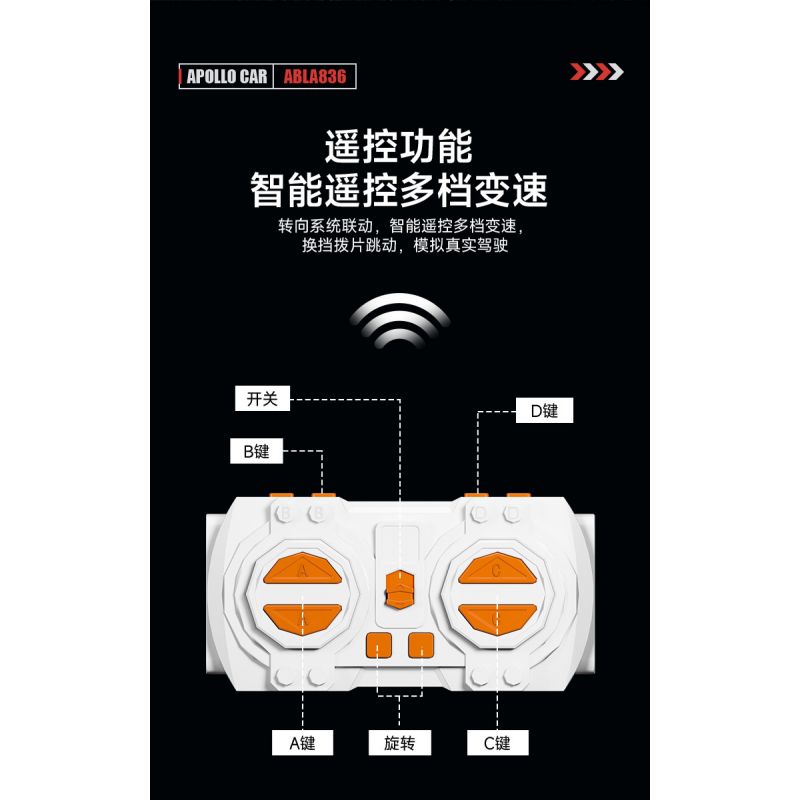 乐伽智 8808 non  TĂNG TỐC APOLLO IE ROADSTER bộ đồ chơi xếp lắp ráp ghép mô hình  APOLLO IE SUPERCAR Kỹ Thuật Công Nghệ Cao Mô Hình Phương Tiện 1286 khối