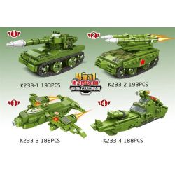 MINGDI K233 non  TÊN LỬA PHÒNG KHÔNG SAM-6 4 TỔ HỢP bộ đồ chơi xếp lắp ráp ghép mô hình BATTLEFIELD ARMED 762 khối