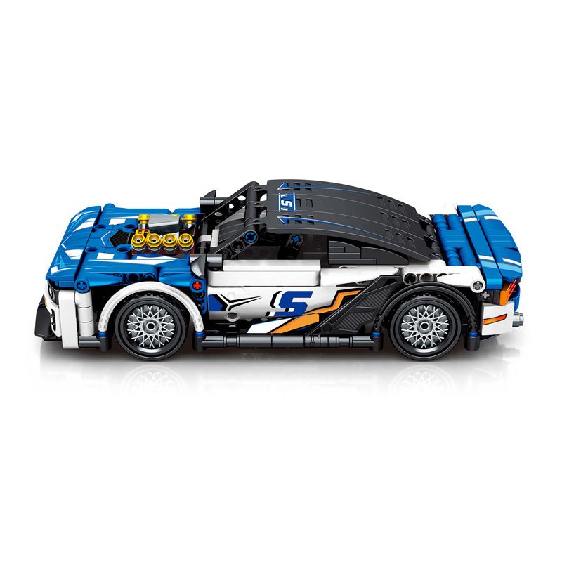 SEMBO 701896 non  XE THỂ THAO QUỶ XANH ĐIỀU KHIỂN TỪ bộ đồ chơi xếp lắp ráp ghép mô hình 581 khối