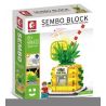 SEMBO 601633 non  CỬA HÀNG NƯỚC DỨA bộ đồ chơi xếp lắp ráp ghép mô hình City FRESH DRINK Thành Phố 303 khối