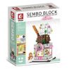 SEMBO 601632 non  CỬA HÀNG KEM bộ đồ chơi xếp lắp ráp ghép mô hình City Thành Phố 321 khối