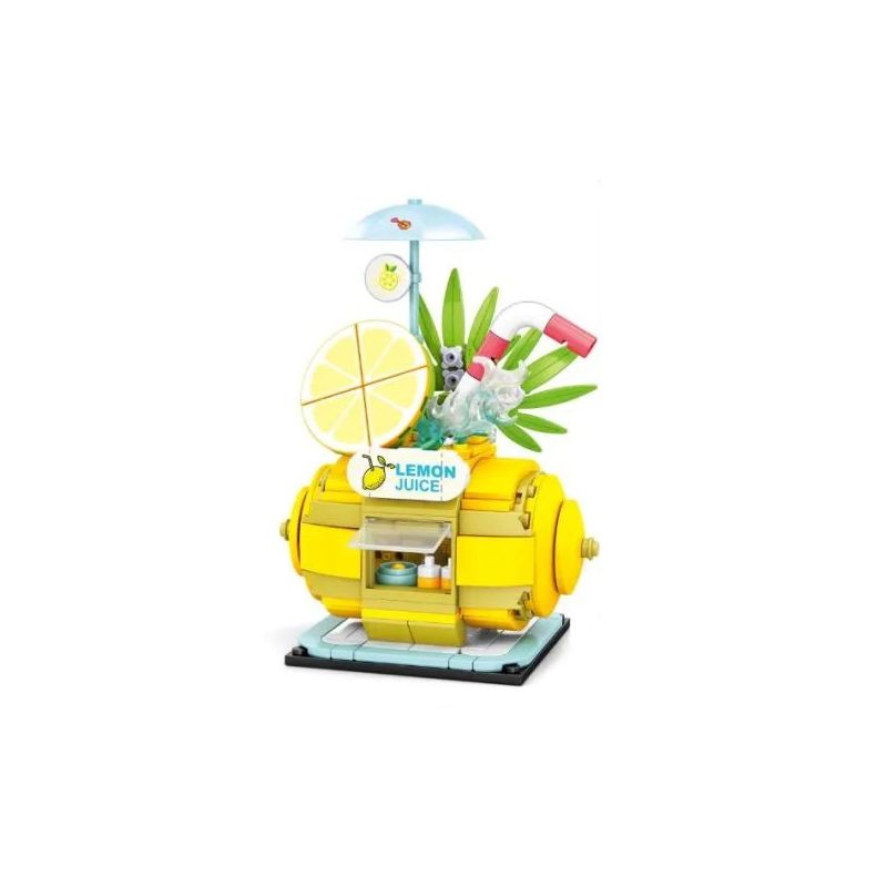 SEMBO 601626 non Lego CỬA HÀNG NƯỚC CHANH bộ đồ chơi xếp lắp ráp ghép mô hình City LEMON JUICE Thành Phố 300 khối