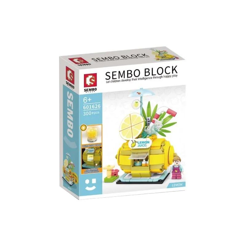 SEMBO 601626 non  CỬA HÀNG NƯỚC CHANH bộ đồ chơi xếp lắp ráp ghép mô hình City LEMON JUICE Thành Phố 300 khối