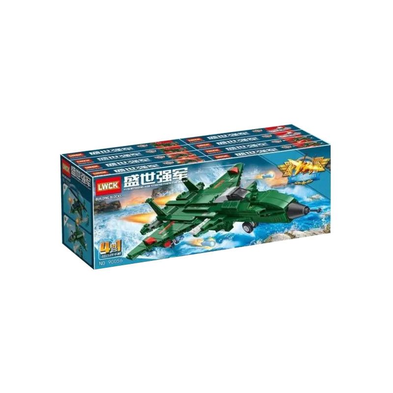 LWCK 90056 non Lego MÁY BAY CHIẾN ĐẤU J-15 4 TỔ HỢP bộ đồ chơi xếp lắp ráp ghép mô hình Flourishing Age Strengthen The Army FLOLIRISHING AGE STRENGTHEN ARMY 850 khối