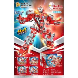 PanlosBrick 690035 Panlos Brick 690035 non  KẾT HỢP ULTRAMAN MECHA HERO 4 bộ đồ chơi xếp lắp ráp ghép mô hình Vệ Binh Vũ Trụ Siêu Nhân Điện Quang