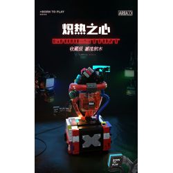 X AREA-X AX0035 0035 non  TRÁI TIM BỐC LỬA bộ đồ chơi xếp lắp ráp ghép mô hình Creator GAME START Sáng Tạo