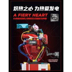 X AREA-X AX0035 0035 non  TRÁI TIM BỐC LỬA bộ đồ chơi xếp lắp ráp ghép mô hình Creator GAME START Sáng Tạo