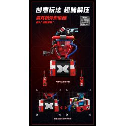 X AREA-X AX0035 0035 non  TRÁI TIM BỐC LỬA bộ đồ chơi xếp lắp ráp ghép mô hình Creator GAME START Sáng Tạo