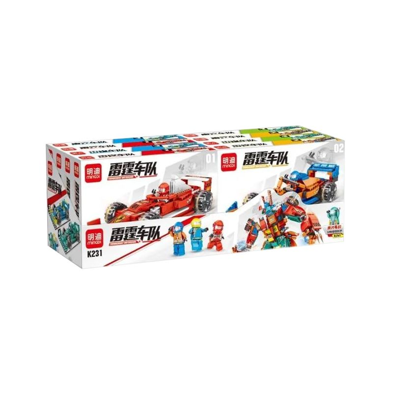 MINGDI K231 non  ĐỘI SẤM SÉT bộ đồ chơi xếp lắp ráp ghép mô hình Racers Đua Tốc Độ 789 khối
