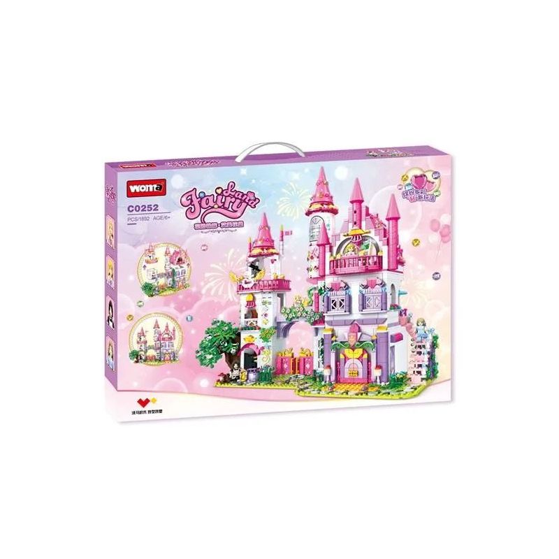 WOMA C0252 0252 non  LÂU ĐÀI EMMY bộ đồ chơi xếp lắp ráp ghép mô hình Girl FAIRY LAND Con Gái 1892 khối