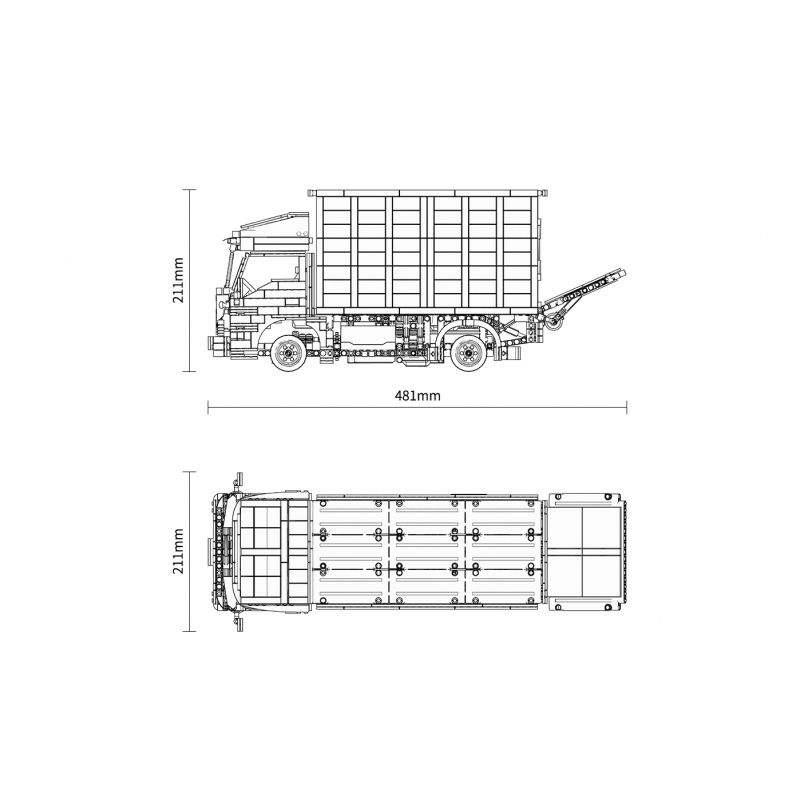 HAPPY BUILD SHINEYU XINYU YC-22010 22010 YC22010 non  XE TẢI CỔNG SAU tỷ lệ 1:17 bộ đồ chơi xếp lắp ráp ghép mô hình Build Team MEDIUM TRUCK WITH TAIL LIFT Đội Xây Dựng 1755 khối