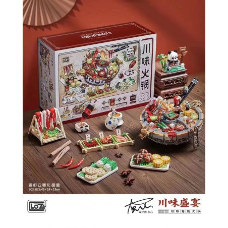 LOZ 1072 non  LẨU KIỂU TỨ XUYÊN SHIWAN bộ đồ chơi xếp lắp ráp ghép mô hình Creator Sáng Tạo 4344 khối