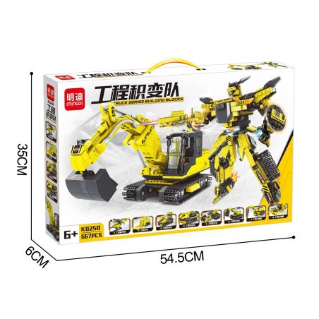 MINGDI K0250 0250 non  NHÓM THAY ĐỔI KỸ THUẬT bộ đồ chơi xếp lắp ráp ghép mô hình Creator Sáng Tạo 667 khối