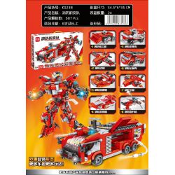 MINGDI K0238 0238 non  ĐỘI CHỮA CHÁY bộ đồ chơi xếp lắp ráp ghép mô hình Fire Rescure Cứu Hỏa 687 khối