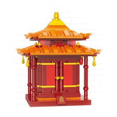 HAPPY BUILD SHINEYU XINYU YC-31002 31002 YC31002 non  ĐÁNH DẤU PHONG CÁCH GIAN HÀNG MÀU ĐỎ bộ đồ chơi xếp lắp ráp ghép mô hình Forbidden City Stationery Văn Phòng Phẩm Tử Cấm Thành 496 khối