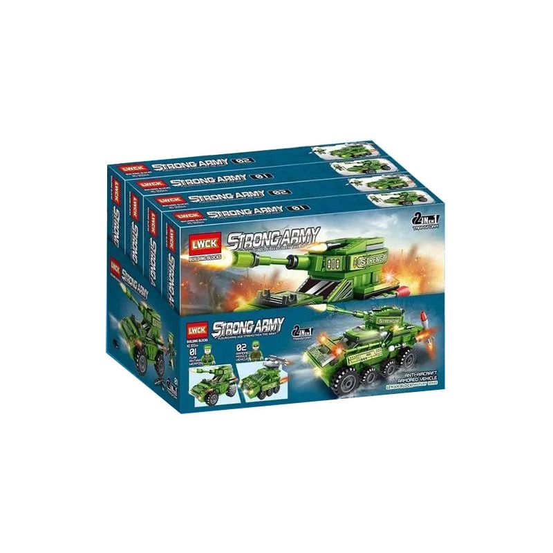 LWCK 90044 non Lego CỖ XE CÓ BÁNH bộ đồ chơi xếp lắp ráp ghép mô hình Military Army STRONG ARMY Quân Sự Bộ Đội