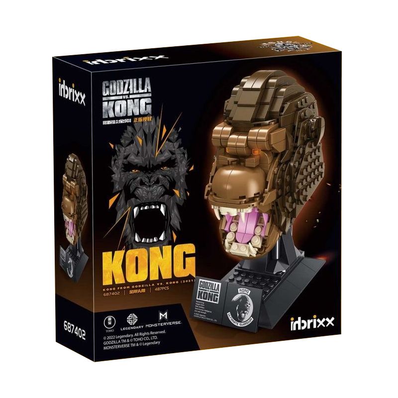 INBRIXX 687402 non Lego VUA KONG bộ đồ chơi xếp lắp ráp ghép mô hình GODZILLA VS. KONG 487 khối