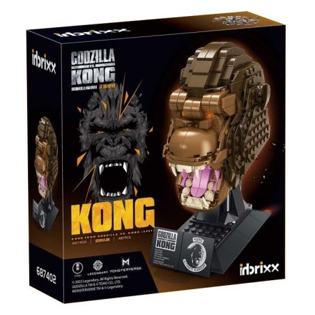 INBRIXX 687402 non  VUA KONG bộ đồ chơi xếp lắp ráp ghép mô hình GODZILLA VS. KONG 487 khối