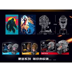 INBRIXX 687402 non  VUA KONG bộ đồ chơi xếp lắp ráp ghép mô hình GODZILLA VS. KONG 487 khối
