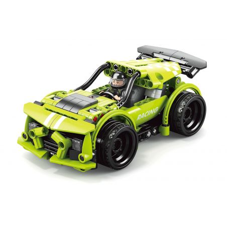 ACHKO 60035 non  XE ĐUA CÔNG NGHỆ GHOST OF OZ LÙI bộ đồ chơi xếp lắp ráp ghép mô hình  Kỹ Thuật Công Nghệ Cao Mô Hình Phương Tiện 222 khối
