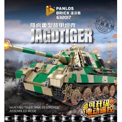 PanlosBrick 632017 Panlos Brick 632017 non  XE TĂNG BỌC THÉP HẠNG NẶNG TIGER bộ đồ chơi xếp lắp ráp ghép mô hình Military Army JAGDTIGER Quân Sự Bộ Đội 1967 khối
