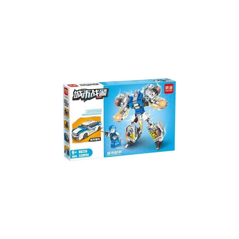 MINGDI K0230 0230 non  CẢNH SÁT ĐÔ THỊ bộ đồ chơi xếp lắp ráp ghép mô hình 533 khối
