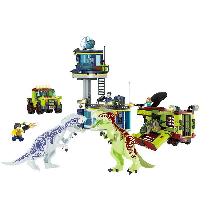 FORANGE FC3725 3725 non Lego SĂN LÙNG T-REX ĐỘT BIẾN bộ đồ chơi xếp lắp ráp ghép mô hình 868 khối