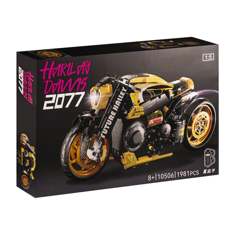 K BOX 10506 non  ĐIỆN TỬ 2077 tỷ lệ 1:5 bộ đồ chơi xếp lắp ráp ghép mô hình  HARILAY DAVVIS 2077 Kỹ Thuật Công Nghệ Cao Mô Hình Phương Tiện 1981 khối
