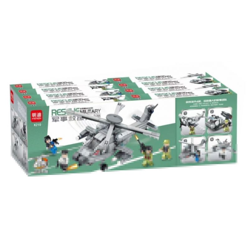 MINGDI K210 non Lego SỰ KẾT HỢP QUÂN ĐỘI CỨU HỘ TIÊN PHONG 4 bộ đồ chơi xếp lắp ráp ghép mô hình Military Army RESCUE VANGUARD MILITARY Quân Sự Bộ Đội 567 khối